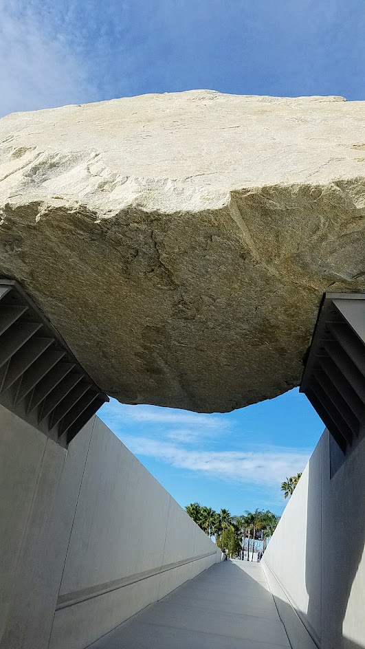 Levitated Mass by Michael Heizer. Displayed on the grounds of LACMA