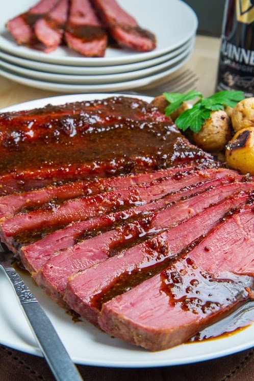 Guinness Glazed Slow Cooker Corned Beef