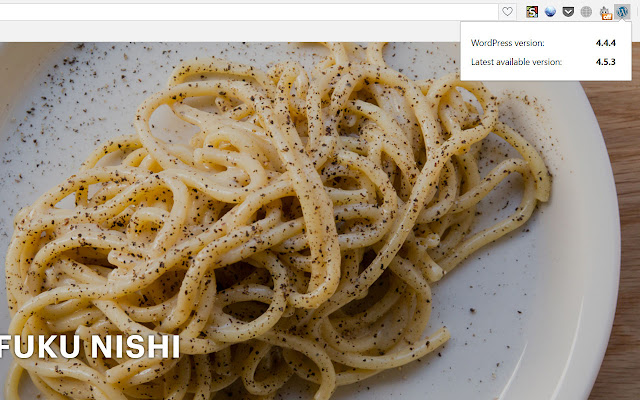 WordPress Version chrome extension