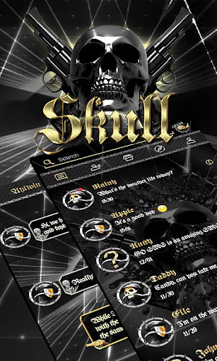 GO SMS PRO SKULL THEME