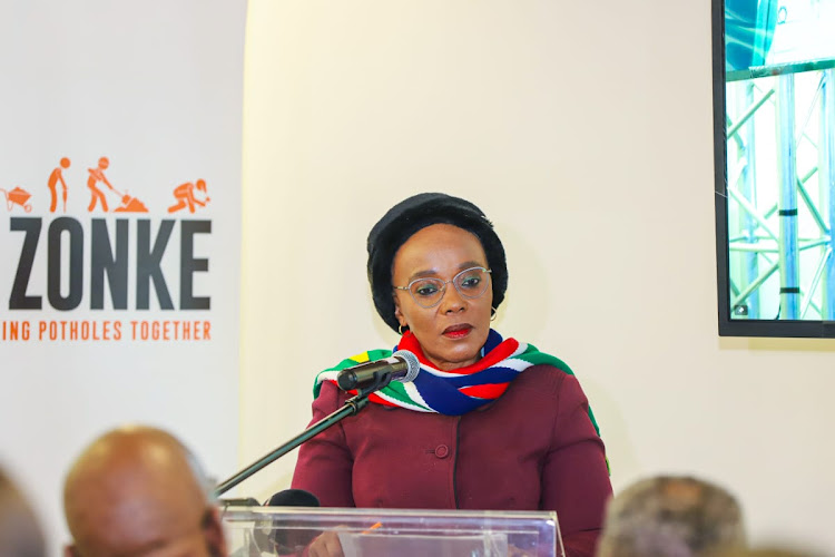 Transport minister Sindisiwe Chikunga at Monday's launch in Midrand. Picture: SUPPLIED