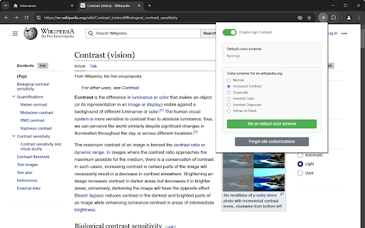 High Contrast - Eye Protection