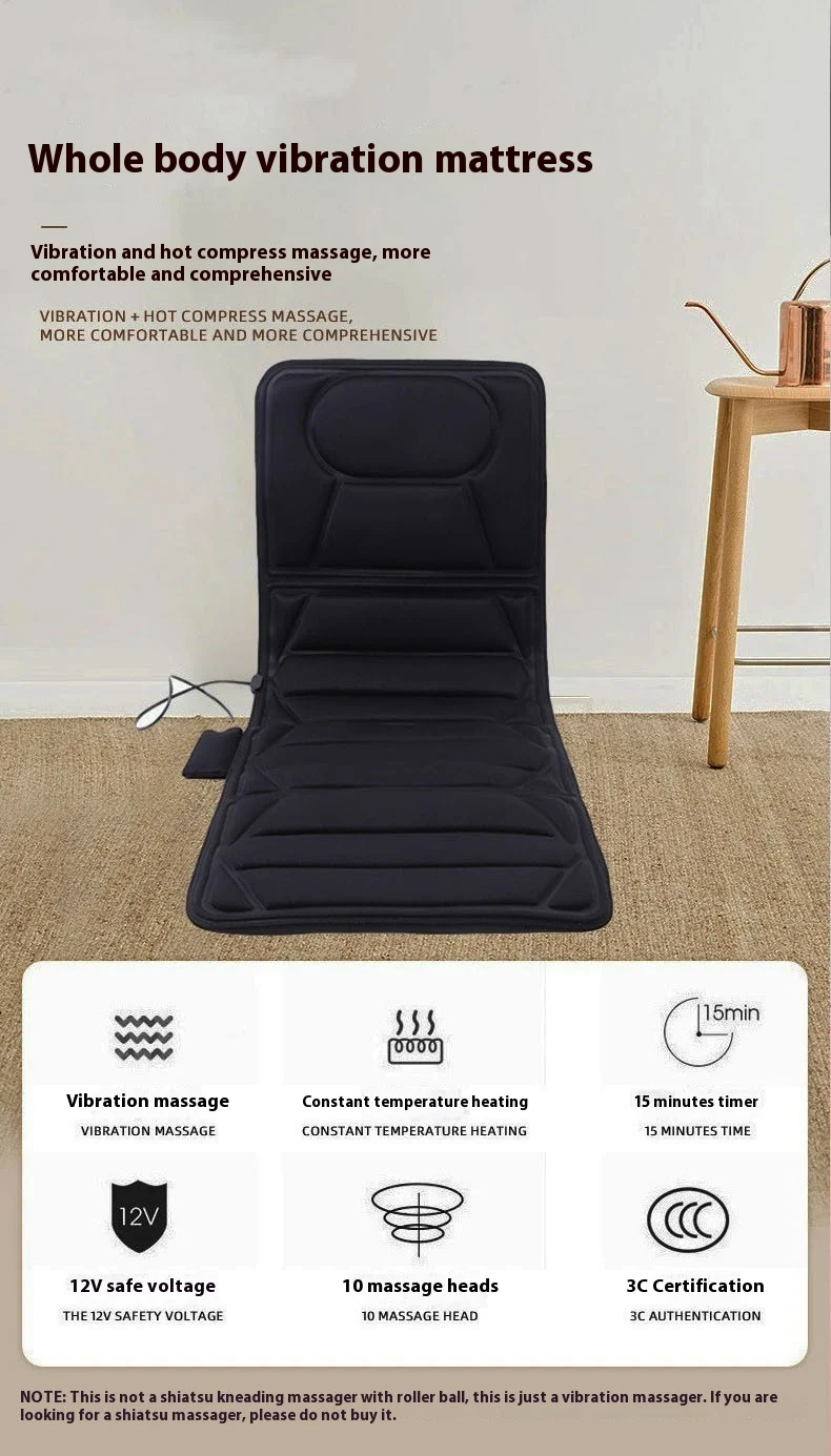Title 4, Masseur Cervical Électrique Vibrant pour Lit, S...