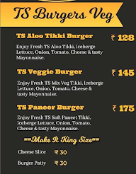 TS Burgers menu 1