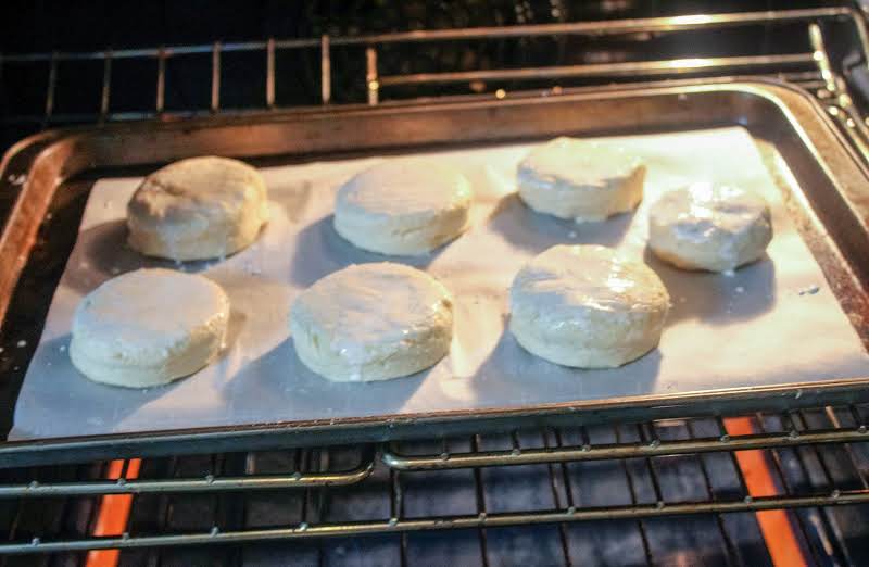 Butter Biscuits Baking In The Oven.