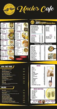 Uncles Cafe menu 1