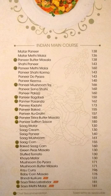 Kaveri Restaurant menu 