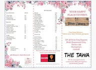 The Tawa menu 1