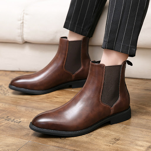 Title 2, Mens Fleece Leather Fashion Trend Slip-on Ankl...