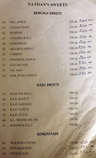 Nathan Sweets menu 4