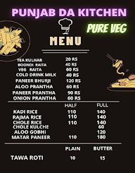 Punjab Da Kitchen menu 1