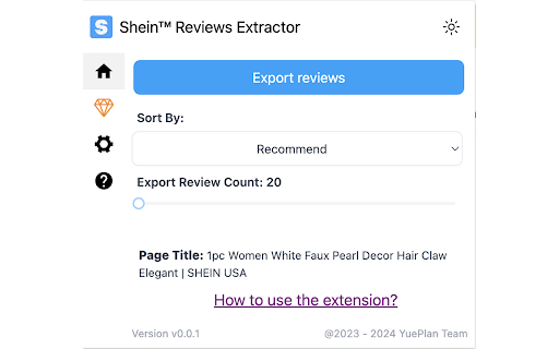Shein™ Reviews Extractor