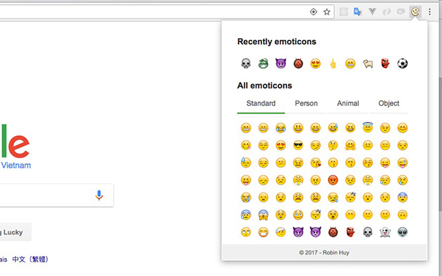 Emoticon input everywhere chrome extension