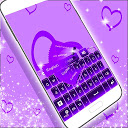 Purple Glow Keyboard Free mobile app icon