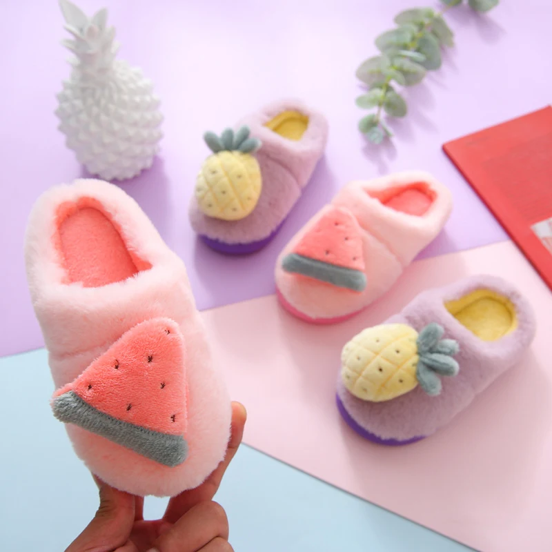 Title 4, Kinder fruit katoenen slippers, zacht en comfor...