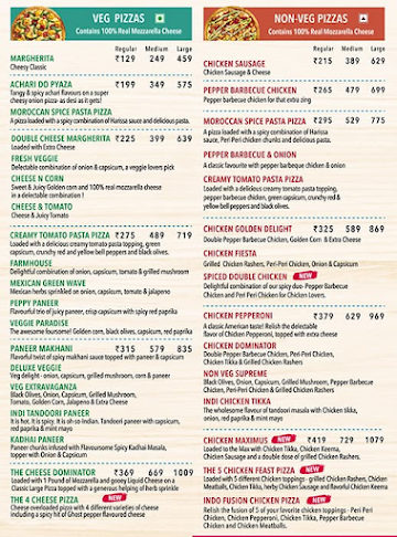 Domino's Pizza menu 