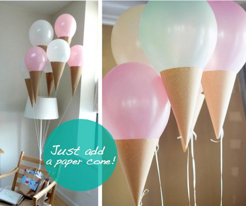 Ice cream cone balloons