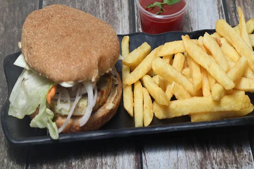 Chicken Burger + Fries Burger