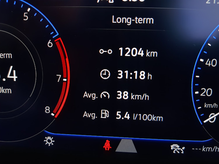 Slightly higher than the claimed 4.8l/100km.