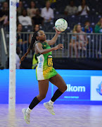 Khanyisa Chawane of South Africa during the Netball Quad Series, 3rd/4th play-off match between England and South Africa at Cape Town International Convention Centre on January 25, 2023 in Cape Town, South Africa.