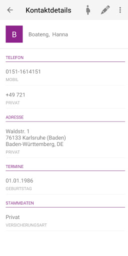 Screenshot miya Abrechnung & Organisation