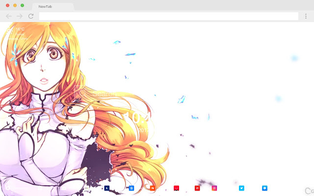 Orihime Inoue HD Anime New Tabs Theme