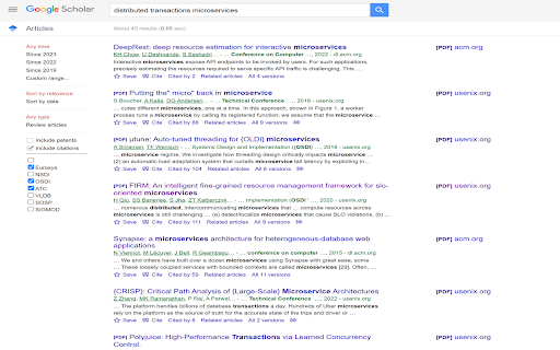 Google Scholar Filter
