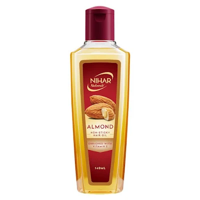 Nihar Natural'S Almond Non Sticky Hair Oil - With Vitamin E - 140 ml