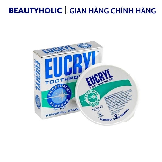 Bột Đánh Răng Tẩy Trắng Eucryl Toothpowder Powerful Stain Removal 50G