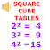 Square Cube Tables icon