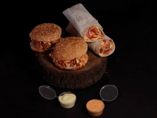 2 Peri Peri Burger + 2 Peri Peri Wrap + 2 Mayo Dip