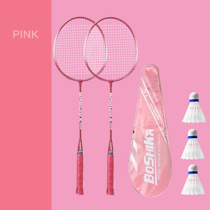 Raquette de badminton pour enfants débutants, set en alliage de fer A, parfait pour l'apprentissage et le plaisir du jeu.