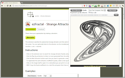 ezFractal - Strange Attractors