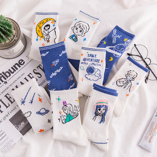Title 8, Womens Fashion Cute Cartoon Breathable Socks. ...