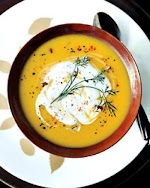 Gingered Butternut Squash Soup with Spicy Pecan Cream was pinched from <a href="http://www.foodandwine.com/recipes/gingered-butternut-squash-soup-with-spicy-pecan-cream" target="_blank">www.foodandwine.com.</a>