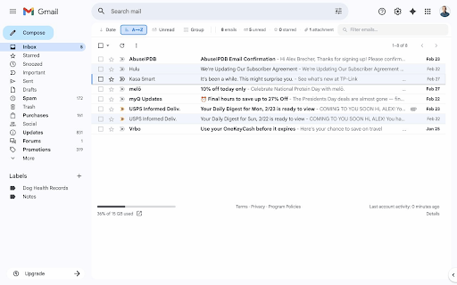 InboxSort screenshot 1