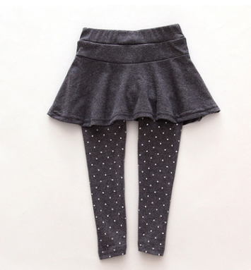 Meisjes Koreaanse versie lente en herfst nep tweedelige bedrukte rok. Comfortabele rok voor meisjes, perfect voor dagelijks gebruik, stijlvol en trendy.