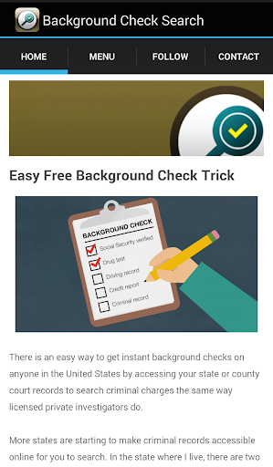 Background Check Search