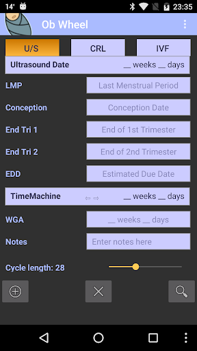 OB Wheel Pregnancy calculator