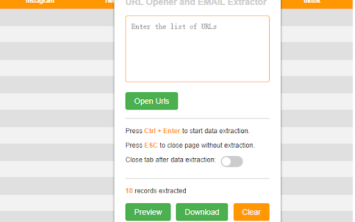 URL Opener and EMAIL Extractor