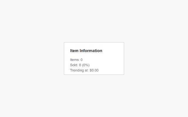 Item Information for eBay™ chrome extension