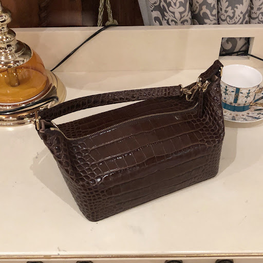 Title 1, Square Box Bag Crocodile Pattern Retro One-shou...