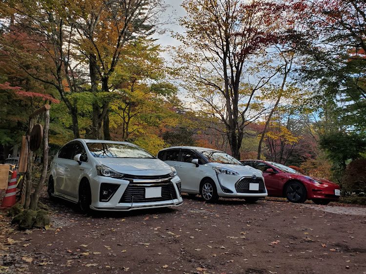 プリウスαのおっさんずα・ローガン・紅葉🍁狩り&ドライブ・眼鏡橋リベンジ成らず😢に関するカスタム事例の投稿画像2枚目