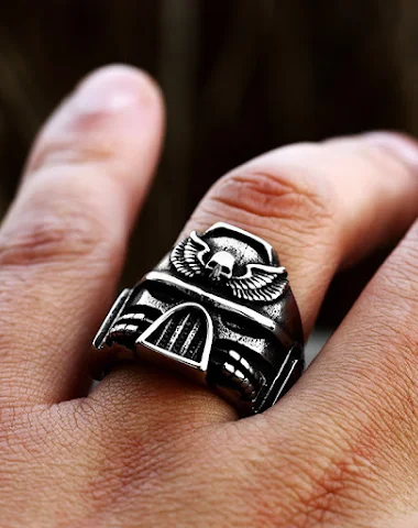 Stainless Steel Animal Skull Ring, - 0