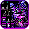 Purple Neon Cat Keyboard Theme icon