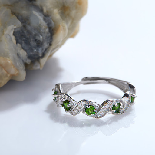 Title 1, Colored Gems Ring S925 Sterling Silver Inlaid N...