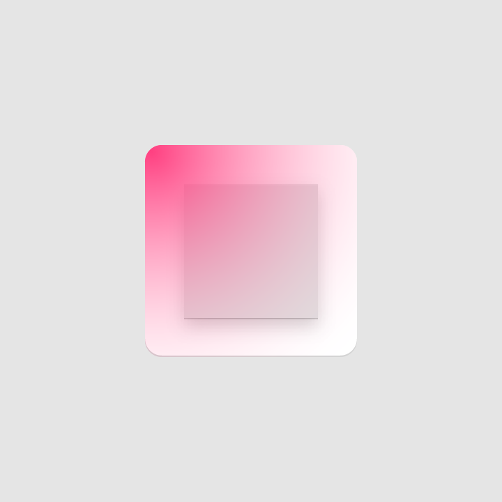 red tint on white box with grey box inside
