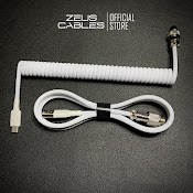 [Pet] Dây Cáp Custom Bàn Phím Cơ Type C Dạng Xoắn Lò Xo Coiled Cables