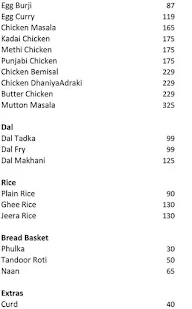 Gharwali Feeling menu 2