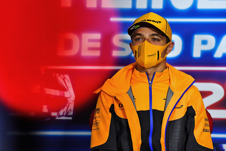 Lando Norris speaks in the Drivers Press Conference during previews ahead of the F1 Grand Prix of Brazil at Autodromo Jose Carlos Pace in Sao Paulo on November 11 2021.